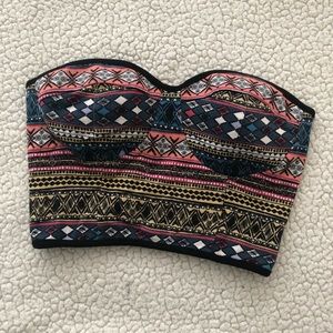 Material Girl Strapless Crop Top